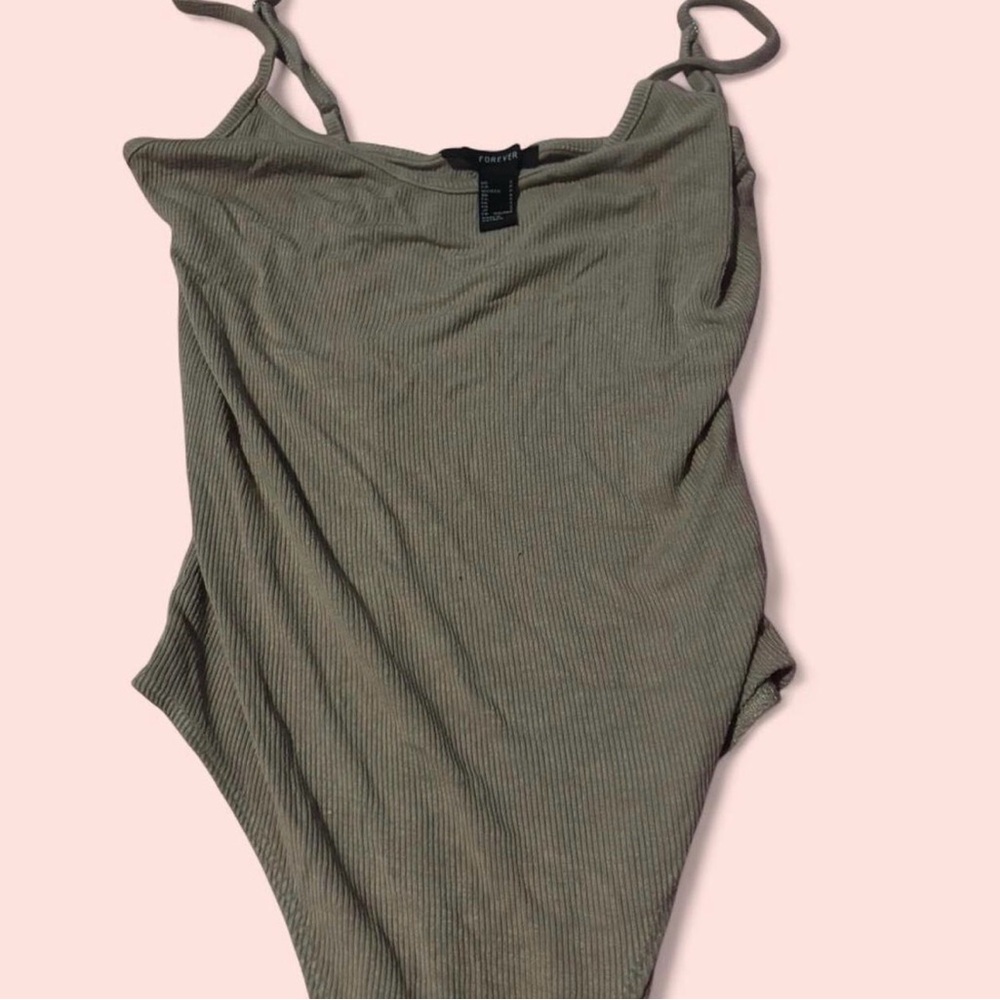 Forever 21 Taupe Ribbed Top